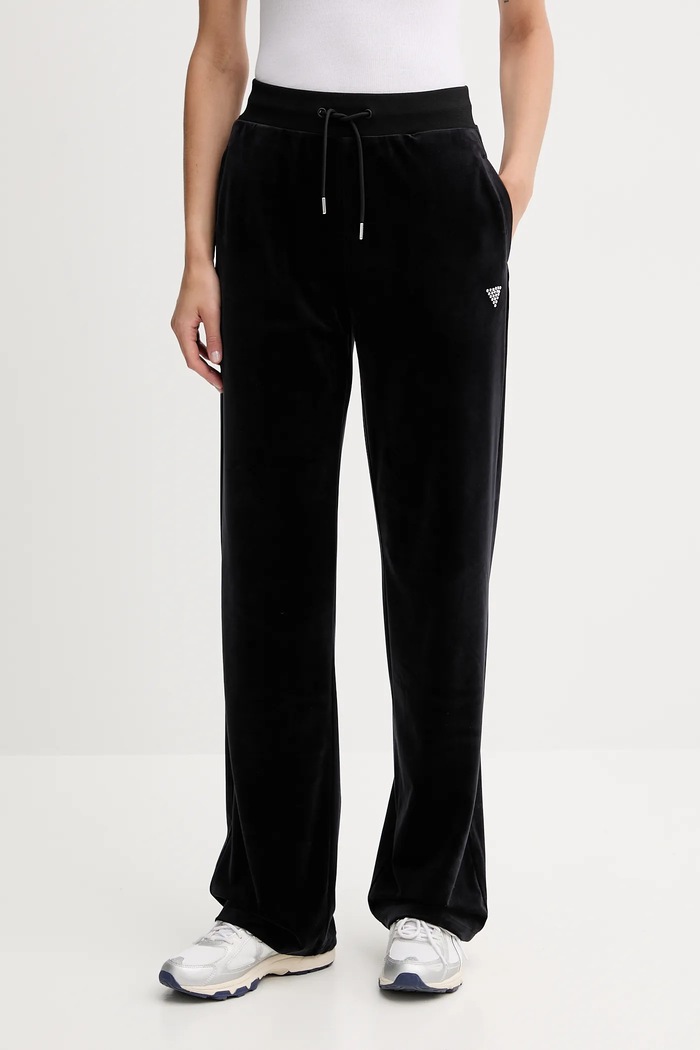 Guess pantaloni tuta COUTURE applique nero V3BB26.K0232