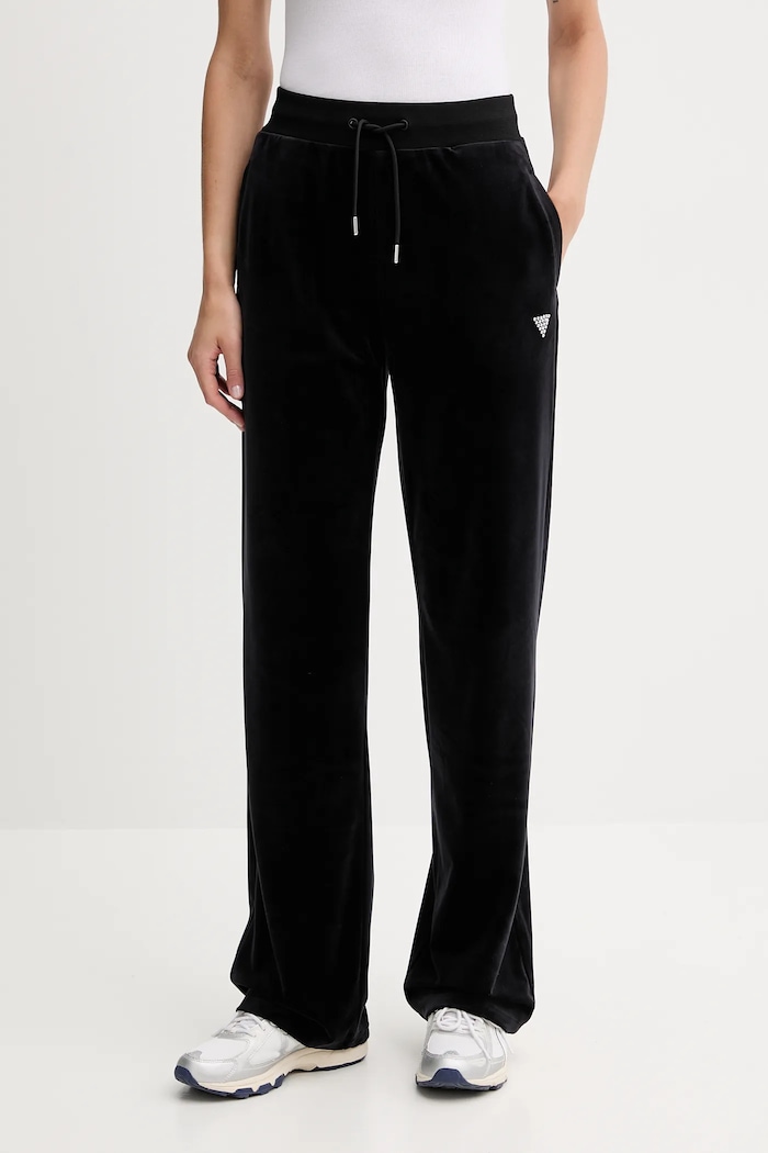 Guess pantaloni tuta COUTURE applique nero V3BB26.K0232