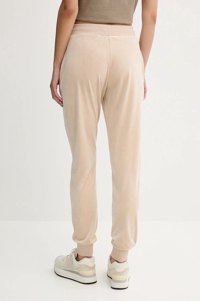 Odzież Guess spodnie dresowe welurowe COUTURE V3BB27.K0232 beżowy