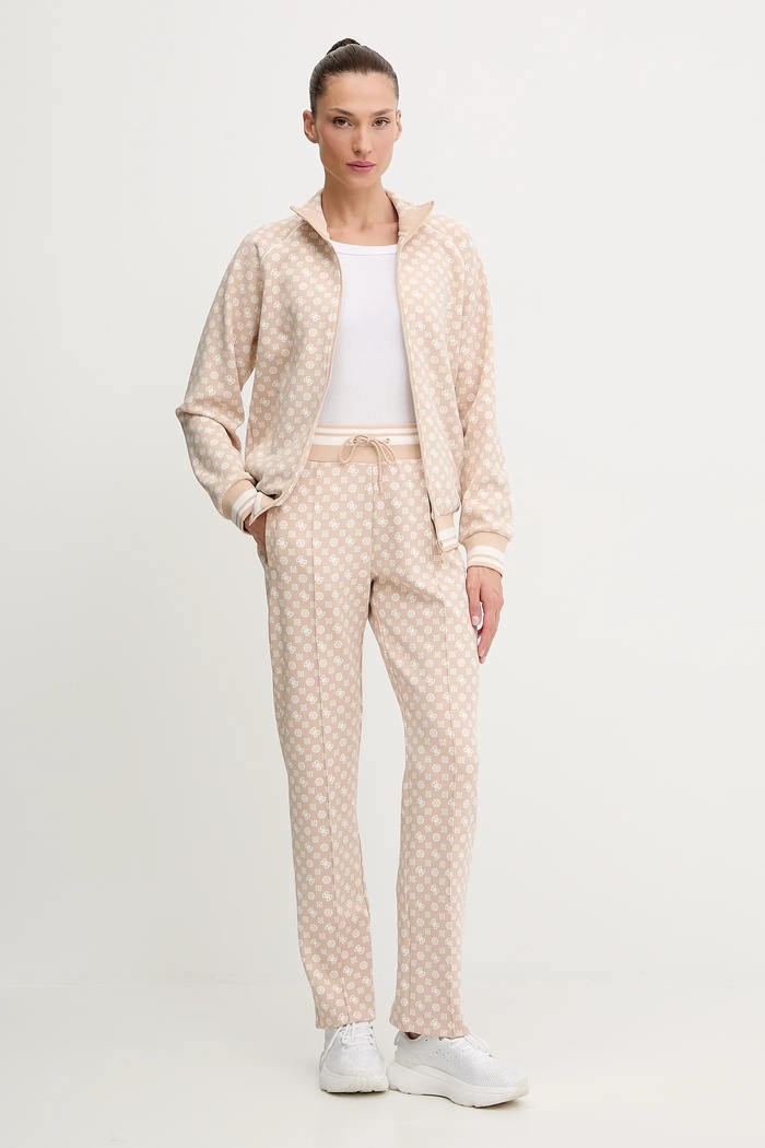 Guess spodnie dresowe NEW AGGIE V5YB20.KB212 beżowy SS26