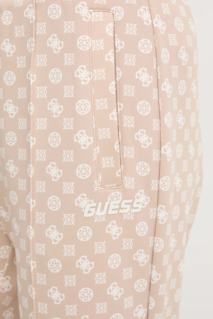 Guess spodnie dresowe NEW AGGIE beżowy V5YB20.KB212