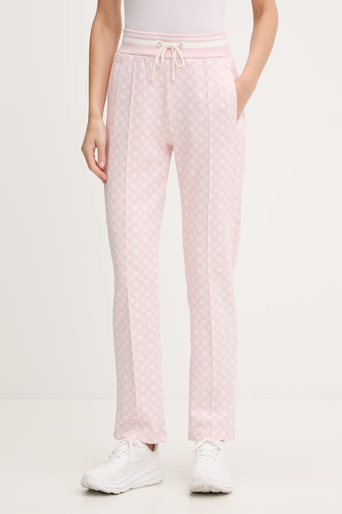 Guess spodnie dresowe NEW AGGIE różowy V5YB20.KB212