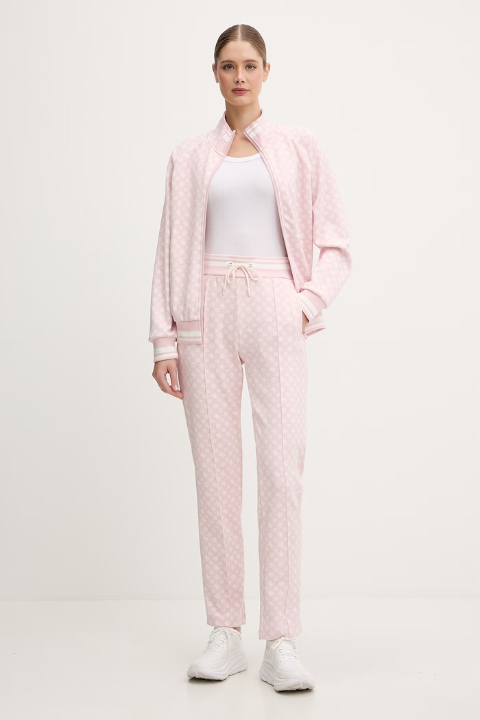 Guess spodnie dresowe NEW AGGIE V5YB20.KB212 różowy SS26