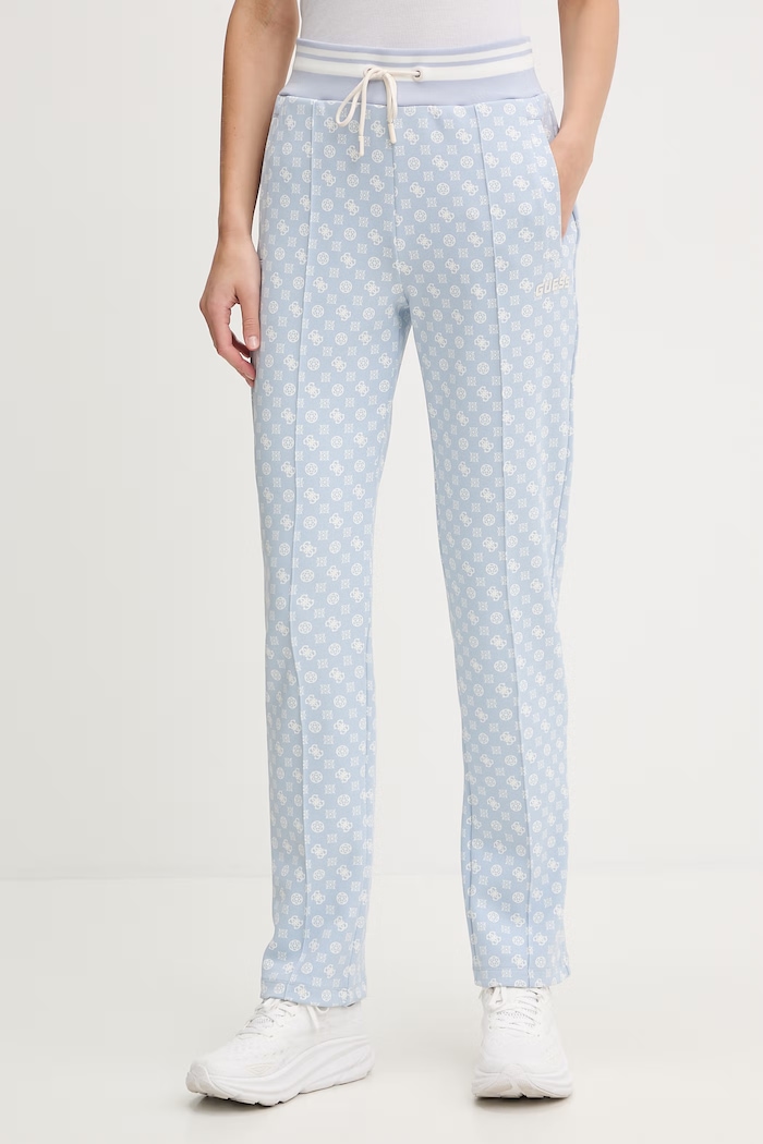 Guess pantaloni de trening NEW AGGIE albastru V5YB20.KB212