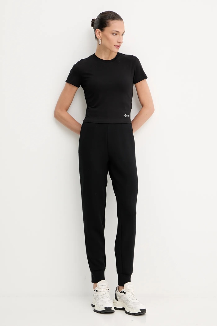 Guess pantaloni de trening NEW VICTOIRE W5YB11.KBYE2 negru AW25