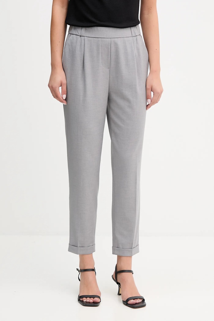 United Colors of Benetton nohavice dámske s elastanom sivá 4962DF079