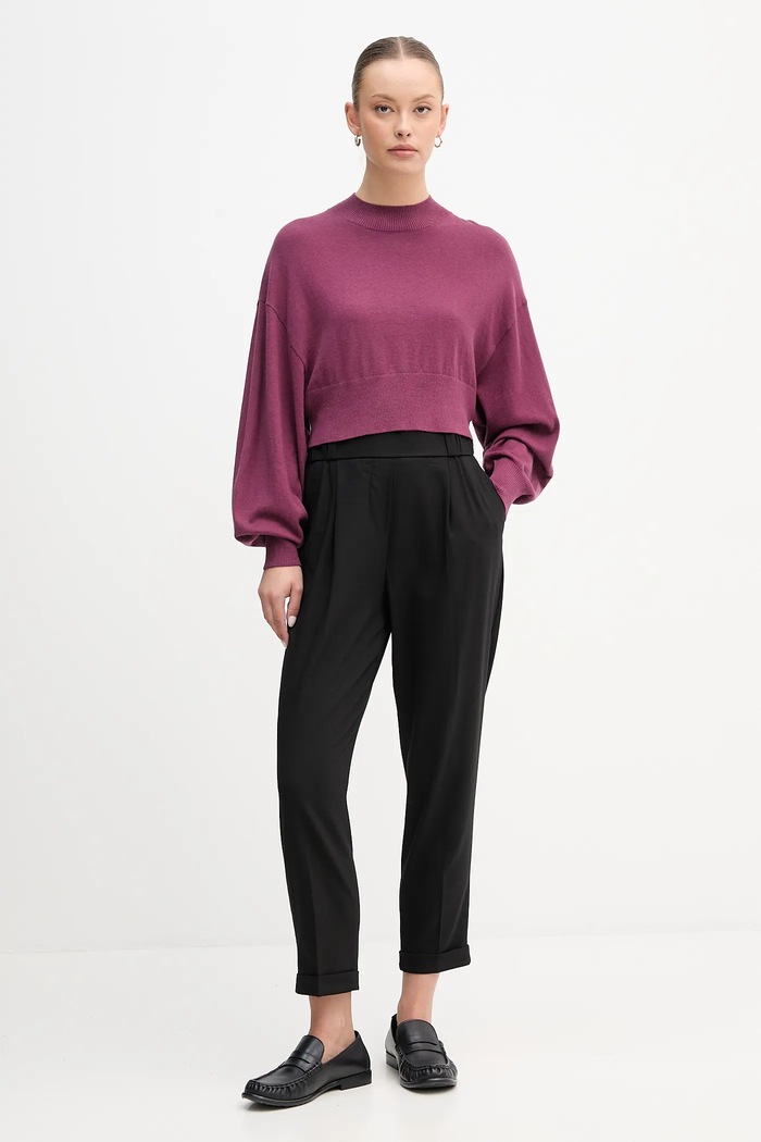 United Colors of Benetton nohavice dámske 4962DF079 čierna SS26
