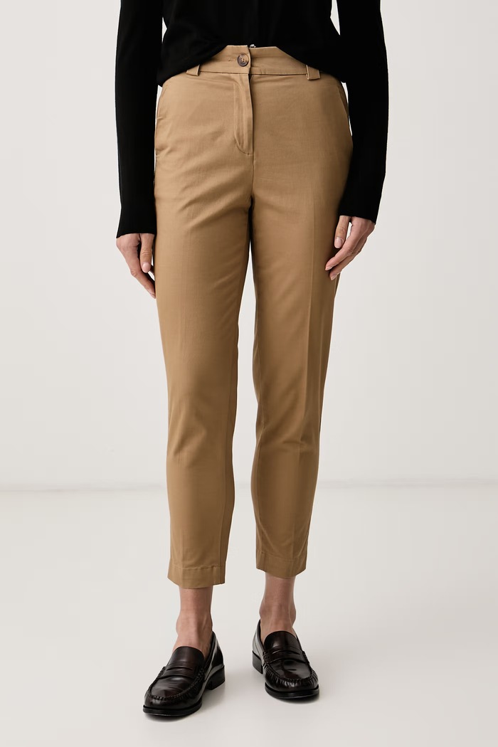 United Colors of Benetton Spodnie slim fit damskie beżowy 4FRXDF096