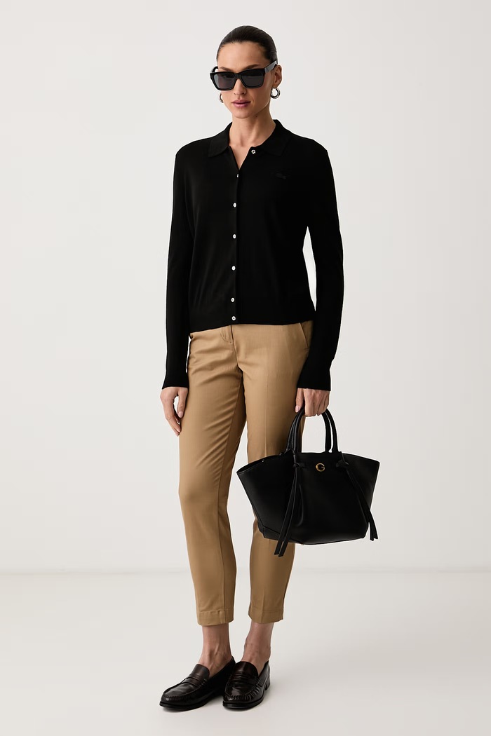 United Colors of Benetton Spodnie slim fit damskie 4FRXDF096 beżowy SS26