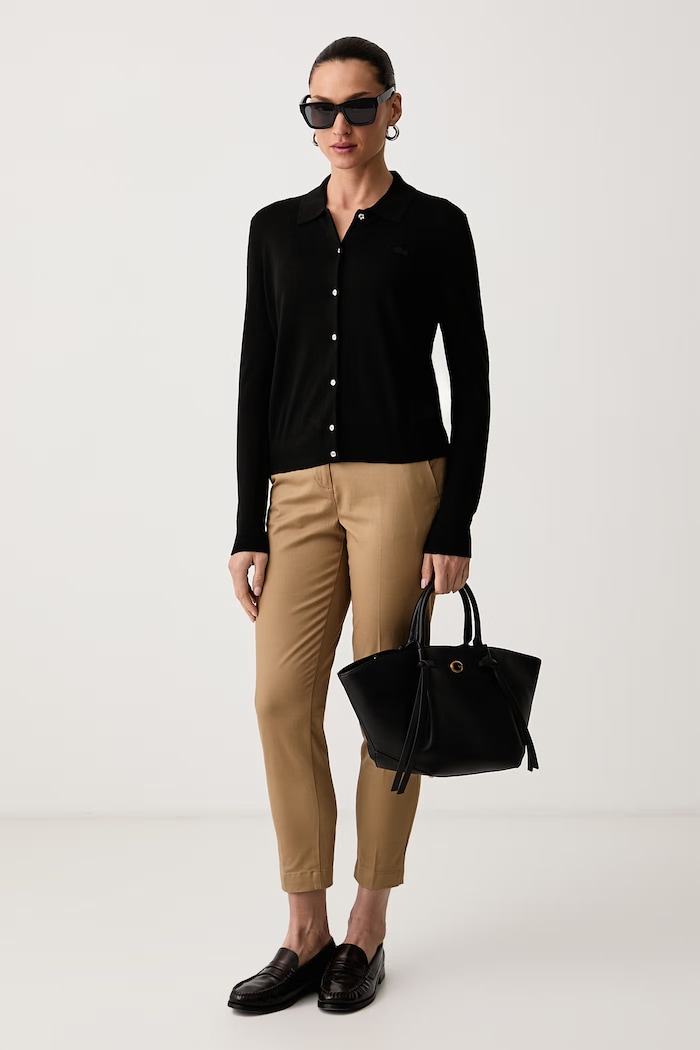 United Colors of Benetton Spodnie slim fit damskie 4FRXDF096 beżowy SS26