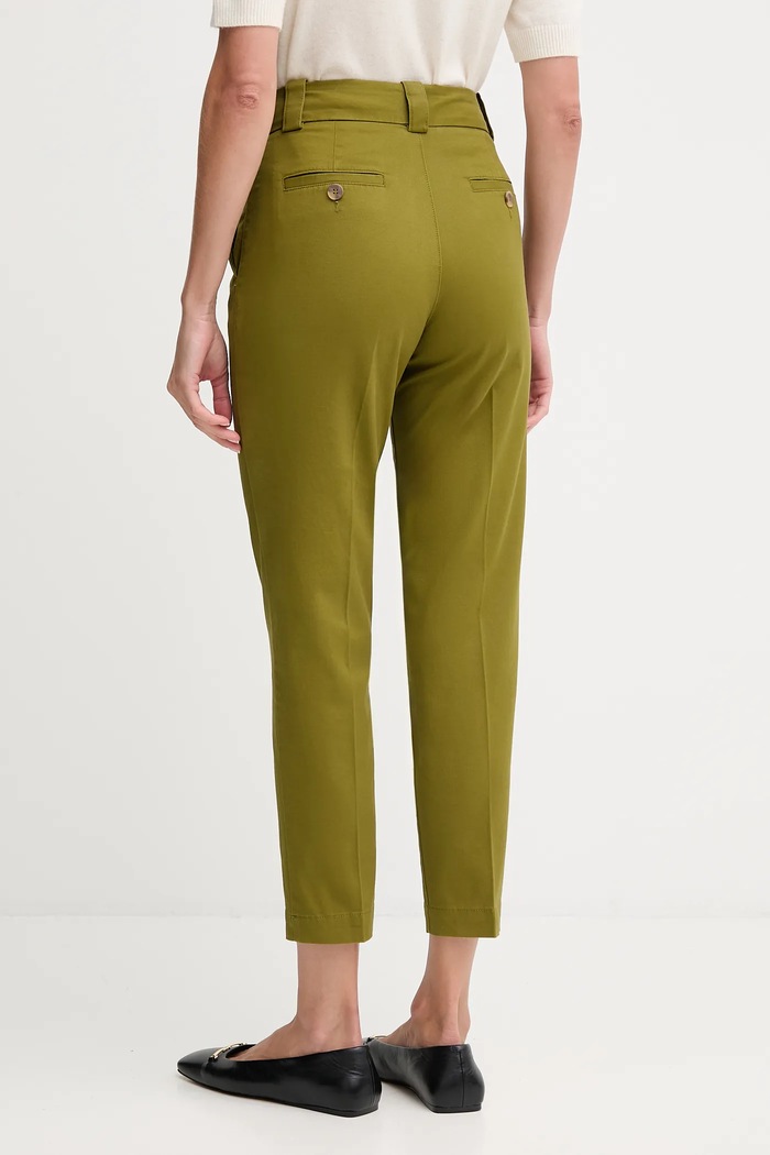 Oblečenie United Colors of Benetton nohavice slim fit dámske 4FRXDF096 zelená