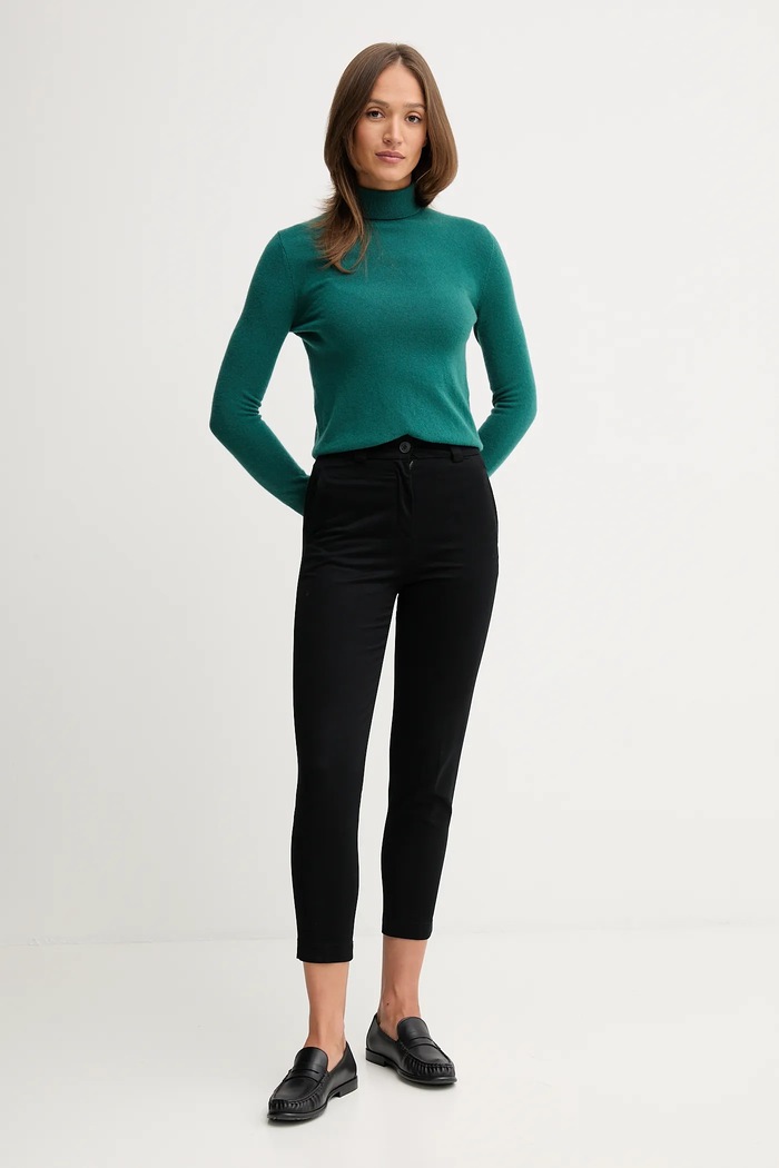 United Colors of Benetton nohavice slim fit dámske 4FRXDF096 čierna SS26