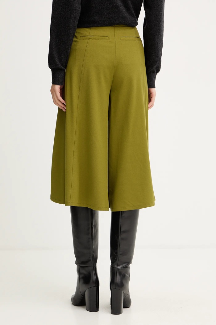 Îmbrăcăminte United Colors of Benetton pantaloni din lână 4YVXDF0A9 verde