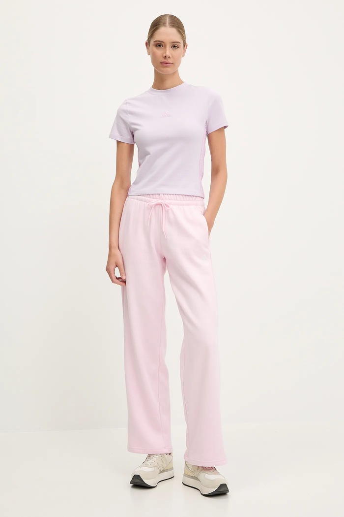 adidas melegítőnadrág Essentials Small Logo Feel Cozy JI6053 rózsaszín AW25