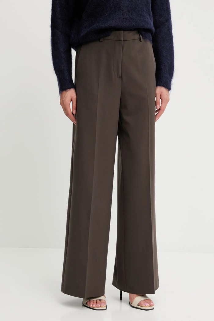 Blugirl Blumarine spodnie tkanina brązowy RF5090.T5771