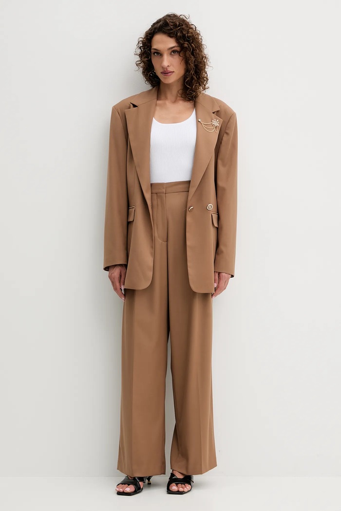 Fracomina pantaloni FS25WV3016W66101 maro AW25