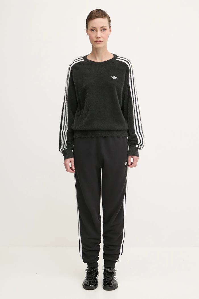 adidas Originals spodnie dresowe bawełniane 3-Stripes czarny JV7458