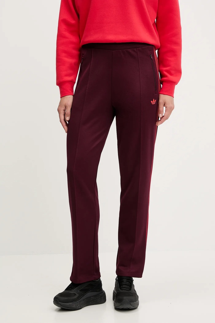 adidas Originals spodnie dresowe GRFX Trackpants bordowy JW6058