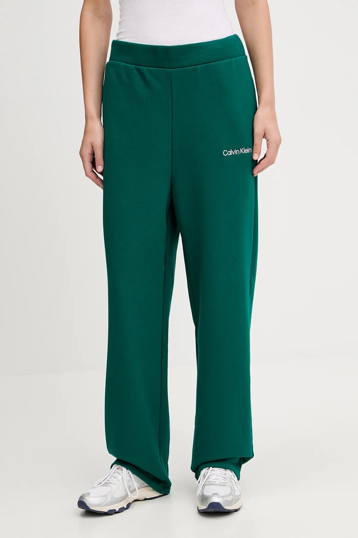 Calvin Klein Performance spodnie dresowe dzianina zielony LVGWF5P627
