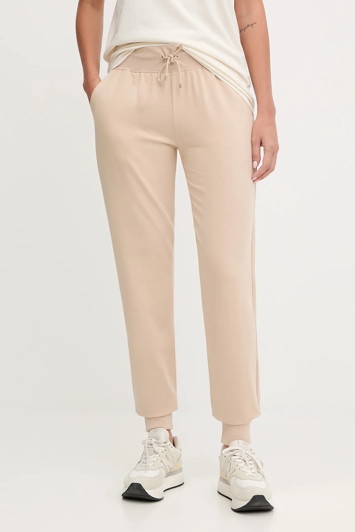 Tepláky EA7 Emporio Armani s elastanom béžová AF13135.7W000461