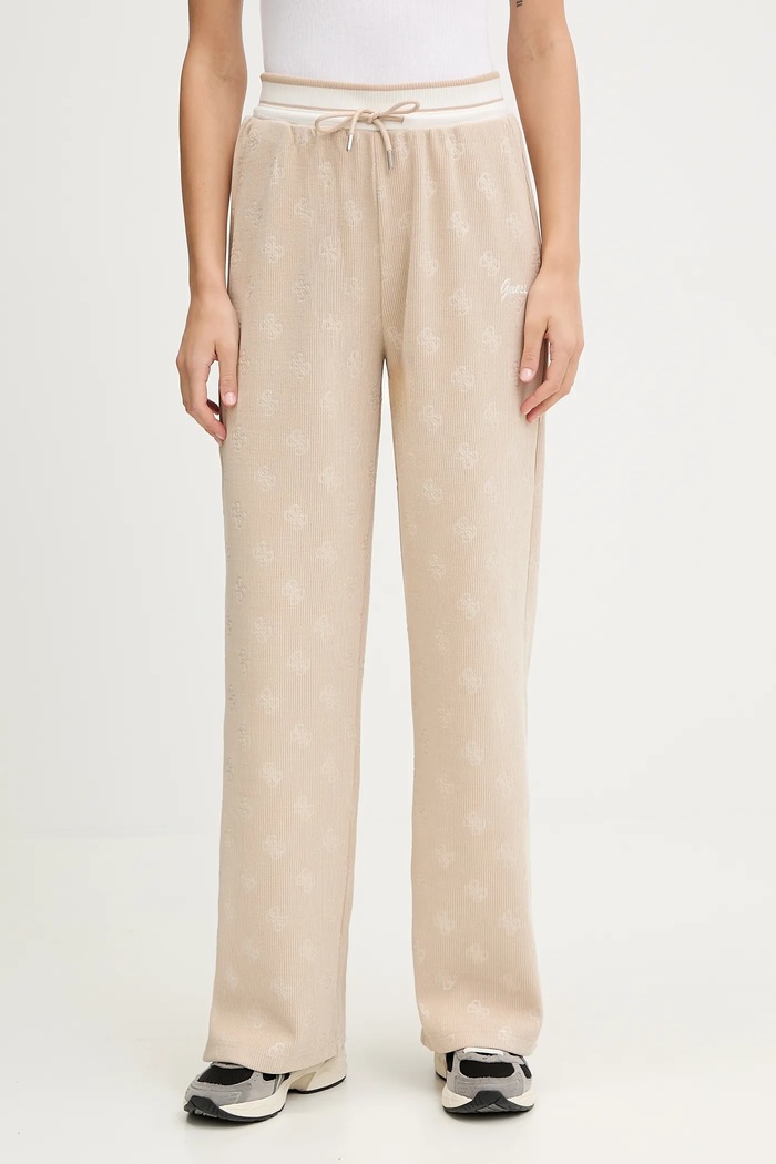 Guess pantaloni tuta PAULINA maglia beige V5BB00.K1902