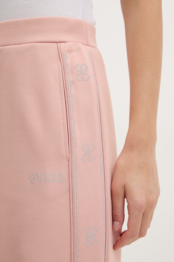 Guess pantaloni de trening OCTAVIA roz V5BB12.KCX22