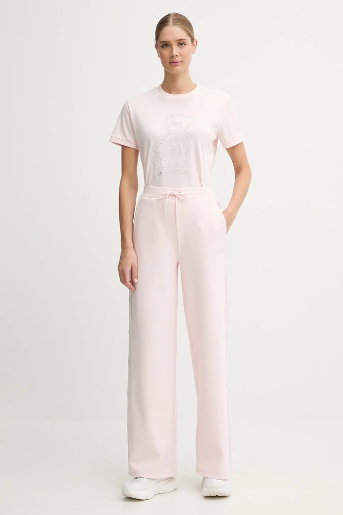 Tepláky Guess OCTAVIA V5BB12.KCX22 ružová SS26