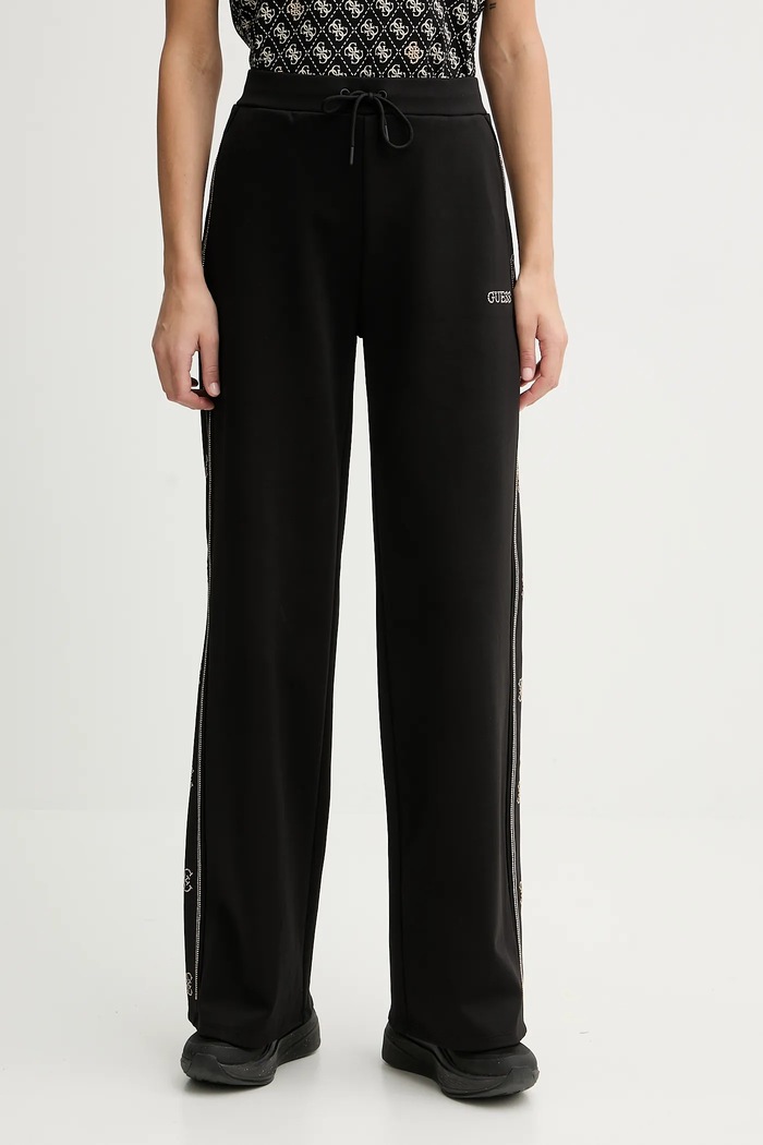 Tepláky Guess OCTAVIA pletenina čierna V5BB12.KCX22