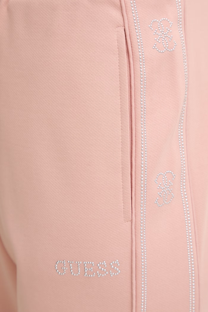 Guess pantaloni de trening OCTAVIA roz V5BB23.KCX22