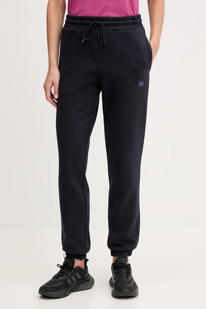 Napapijri pantaloni de trening M-Nina tricotaj bleumarin NP0A4HD61761