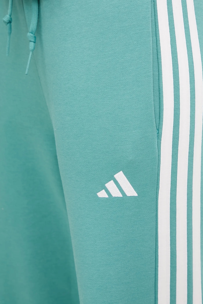 adidas spodnie dresowe 3-Stripes turkusowy JY3141