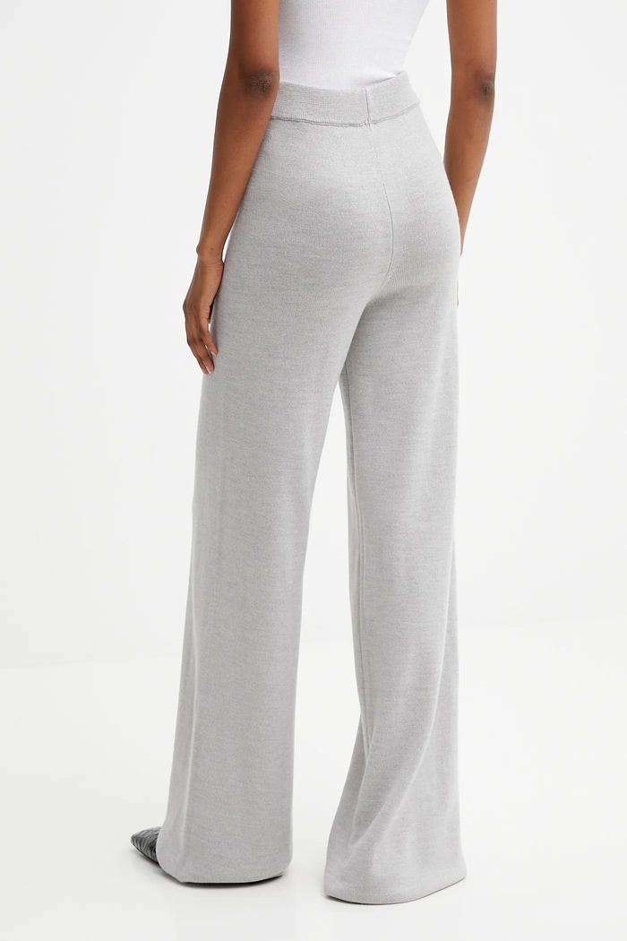 Odzież MM by Max Mara spodnie dresowe wełniane HAMBURG 2526336018600 szary