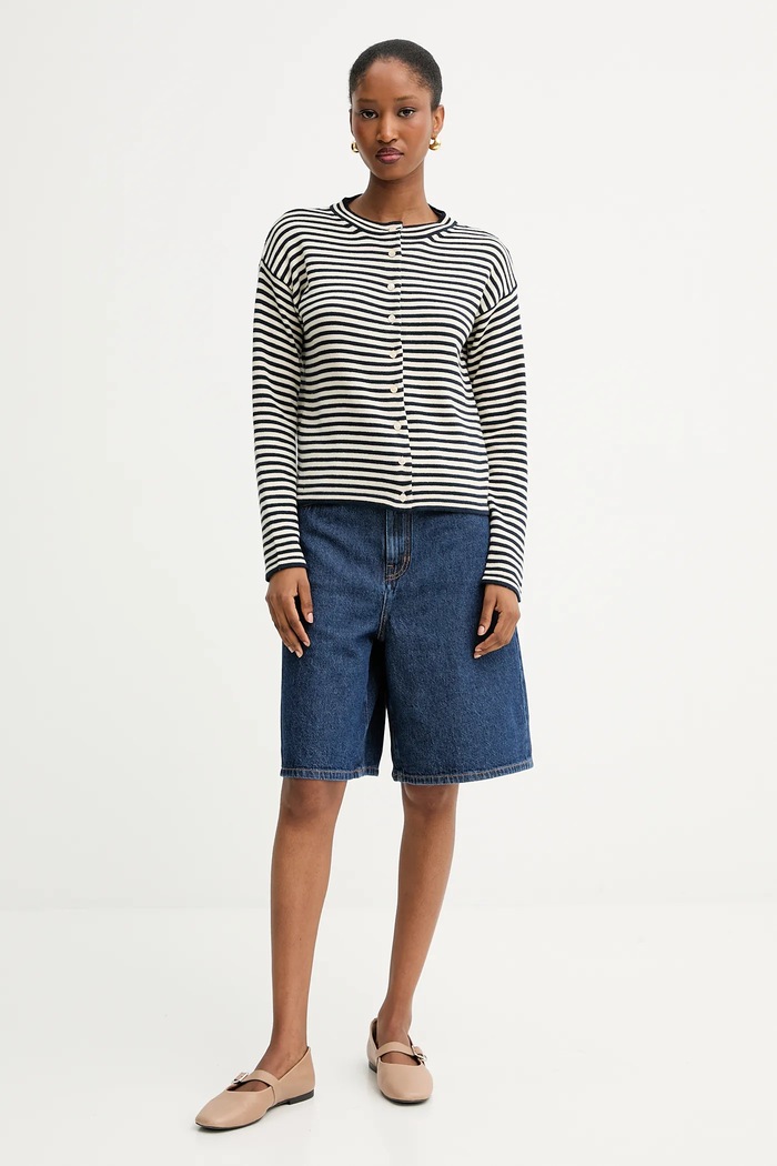 Weekend Max Mara pantaloni scurți jeans DONNOLA 2525146021600 bleumarin AW25