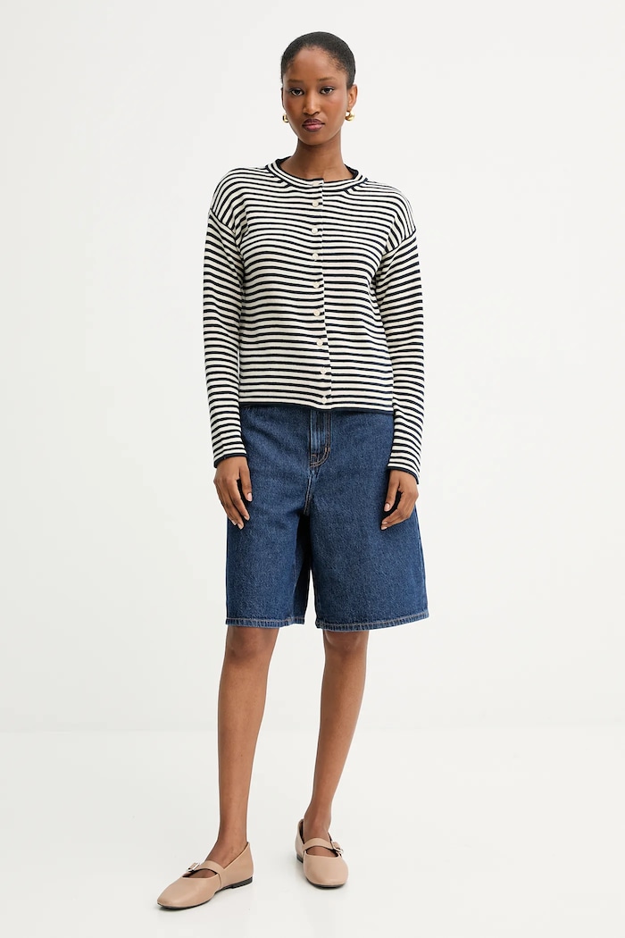 Weekend Max Mara pantaloni scurți jeans DONNOLA 2525146021600 bleumarin AW25
