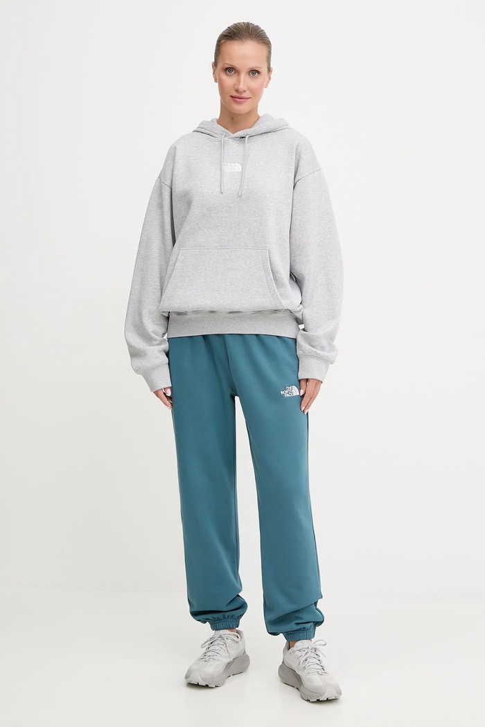 The North Face spodnie dresowe Essential Relaxed NF0A8C1GBQ51 turkusowy AW25