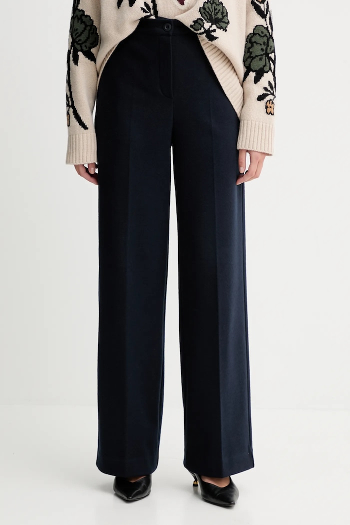 Nohavice Weekend Max Mara ZELOTA s elastanom tmavomodrá 2525786012600