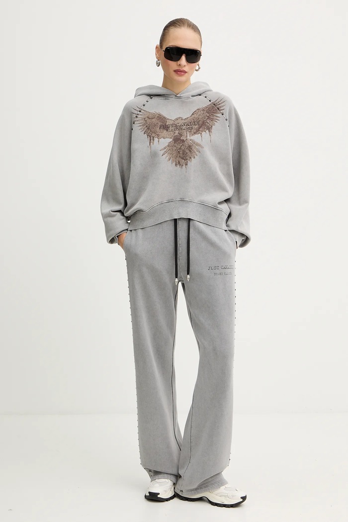 Tepláky Just Cavalli 79PAAE05.CFW13 sivá AW25