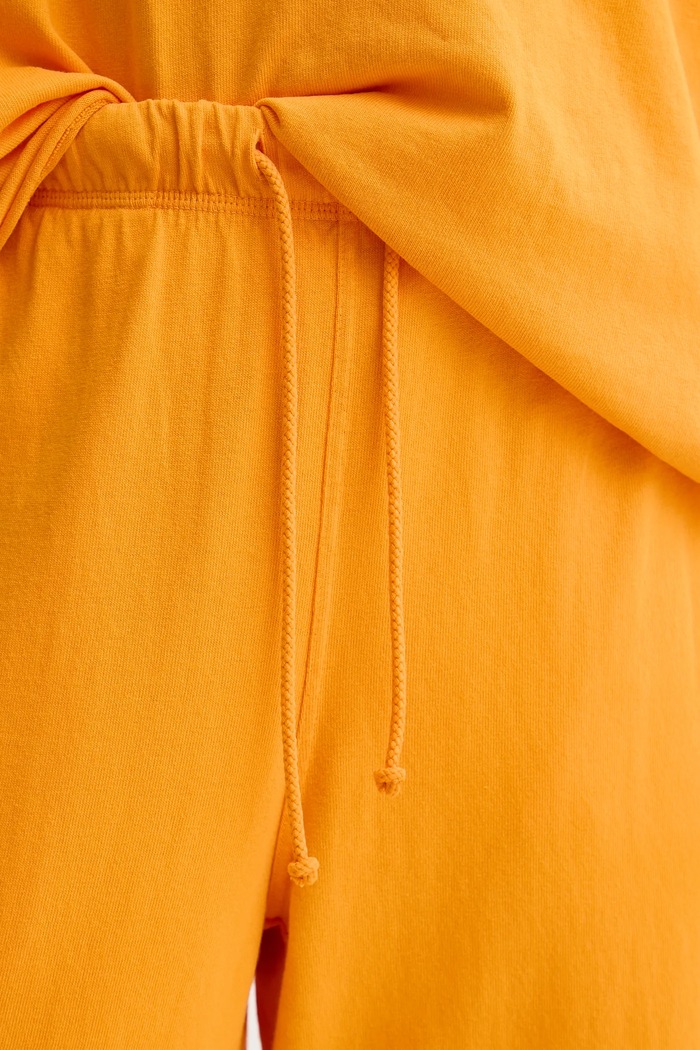 American Vintage pantaloni de trening din bumbac portocaliu AFO05B