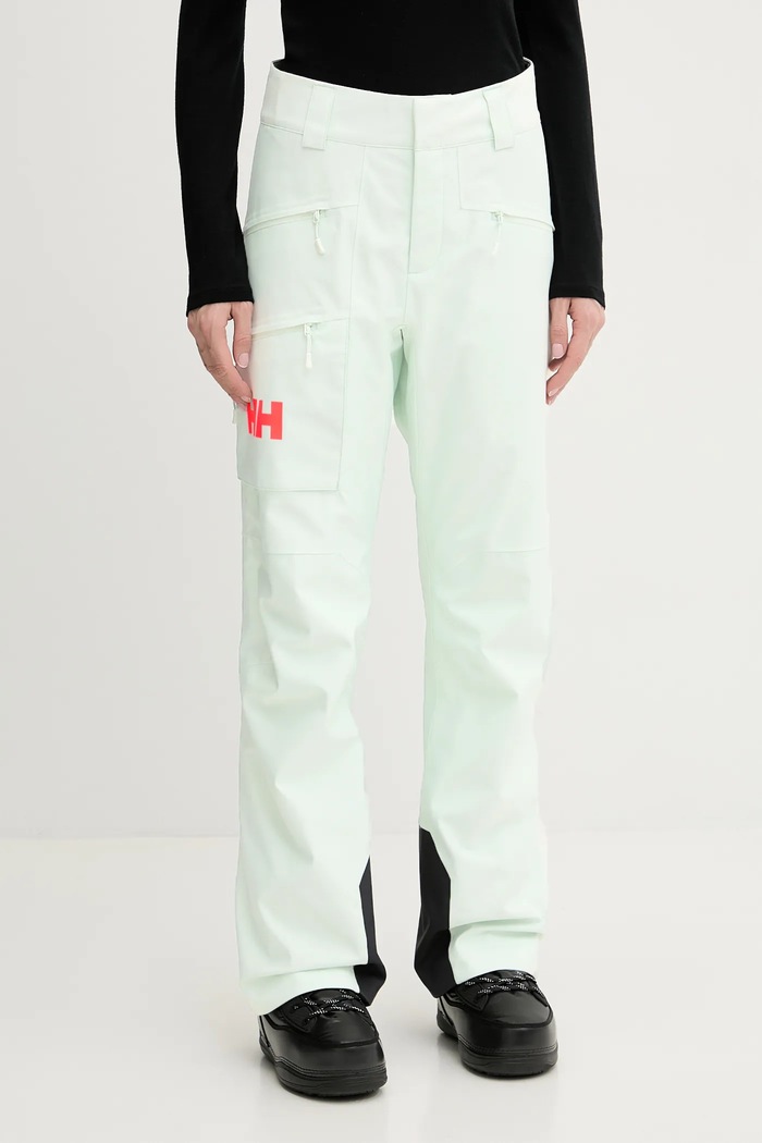 Lyžiarske nohavice Helly Hansen POWDERQUEEN potlač zelená 65925