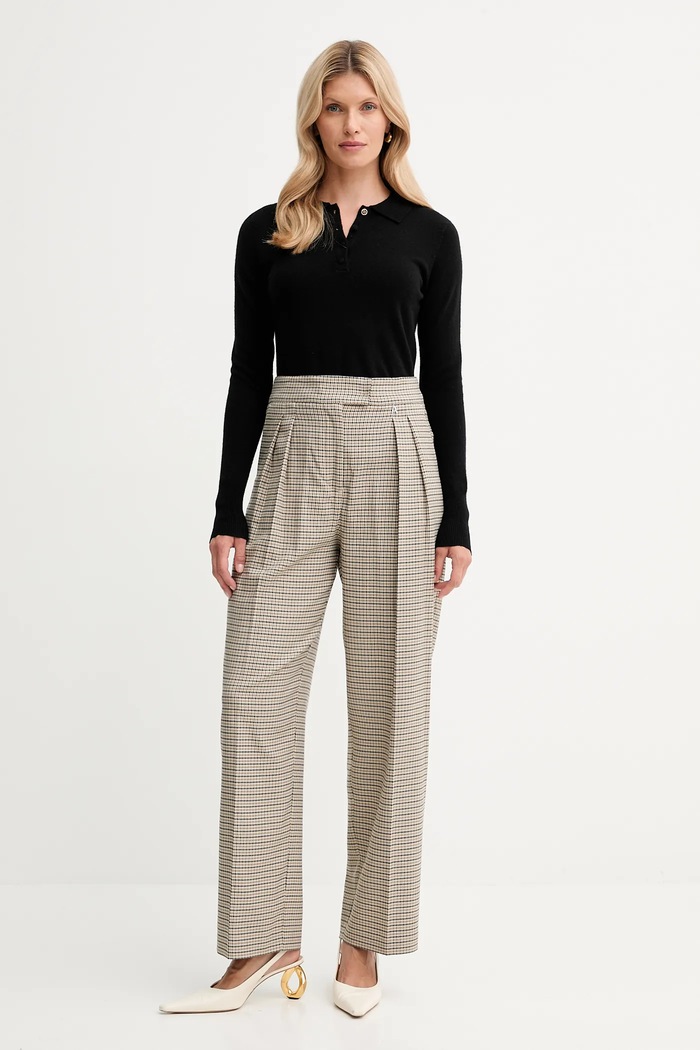 Kalhoty Twinset 252AP2244 béžová AW25