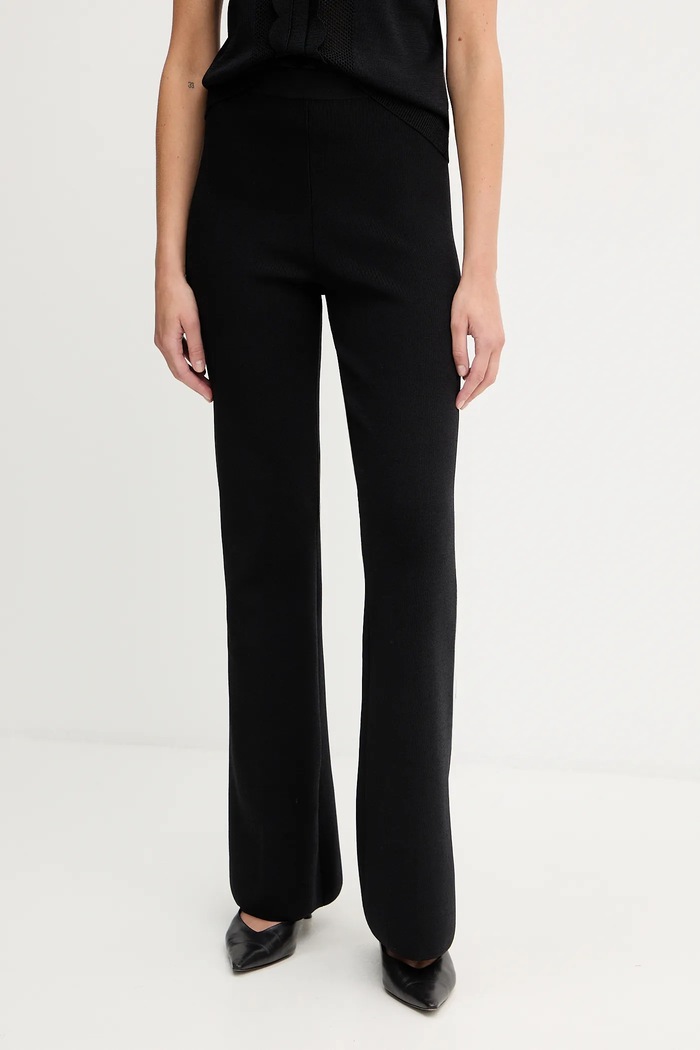 Twinset pantaloni tuta alta nero 252TP3206