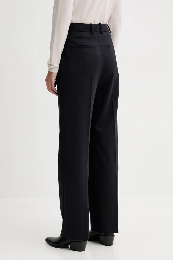 Oblečenie Nohavice s prímesou vlny Tommy Hilfiger WW0WW48352 tmavomodrá