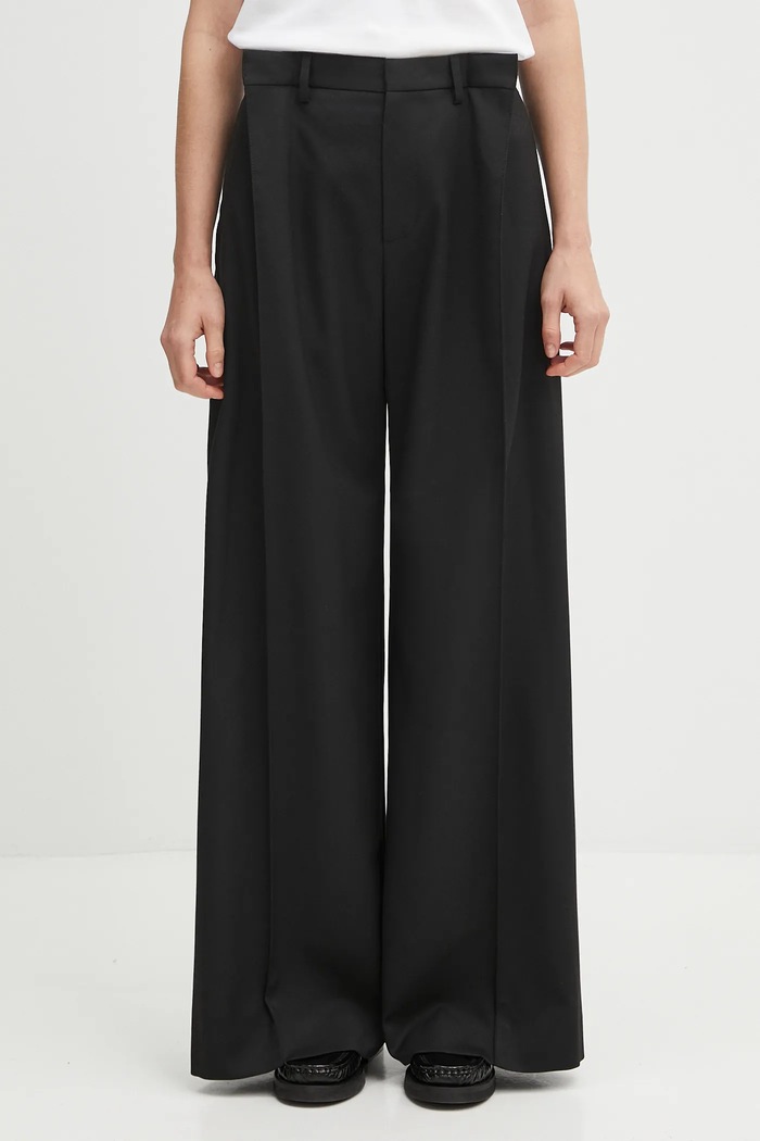 MM6 Maison Margiela spodnie z elastanem czarny S52KA0539.M35227.900