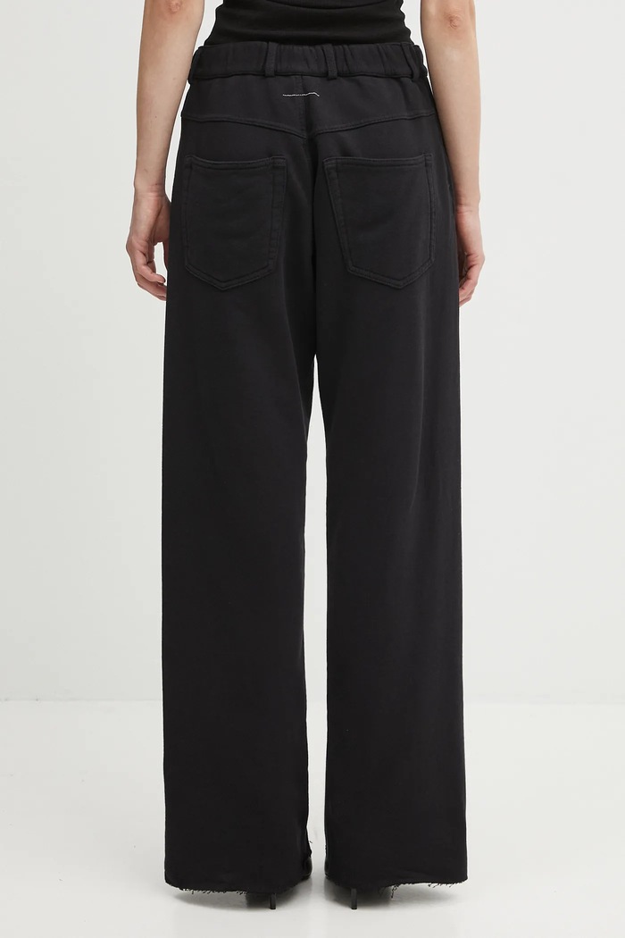 Odzież MM6 Maison Margiela spodnie dresowe bawełniane S52KA0548.M25014.900 czarny