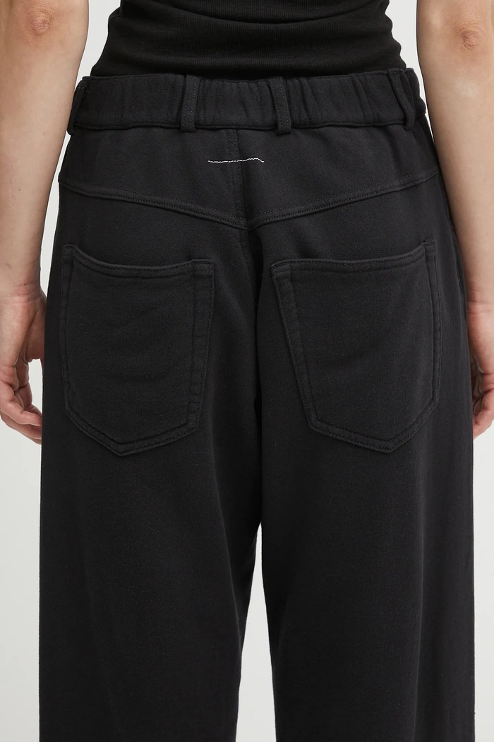 MM6 Maison Margiela spodnie dresowe bawełniane czarny S52KA0548.M25014.900