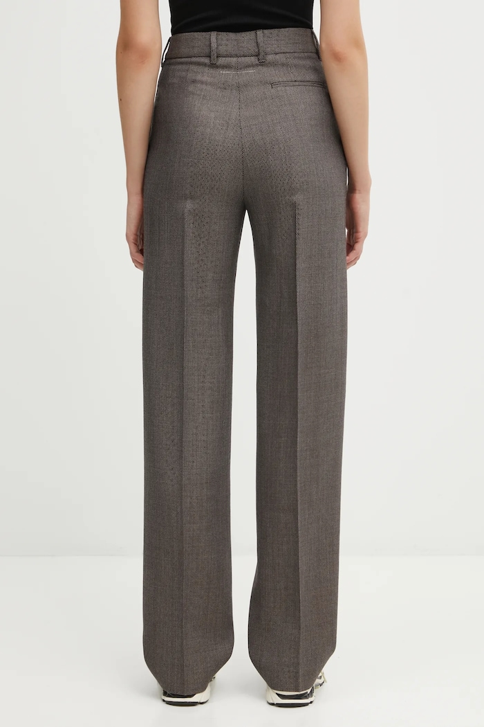Clothing MM6 Maison Margiela wool trousers S62KB0247.M35636.001F brown