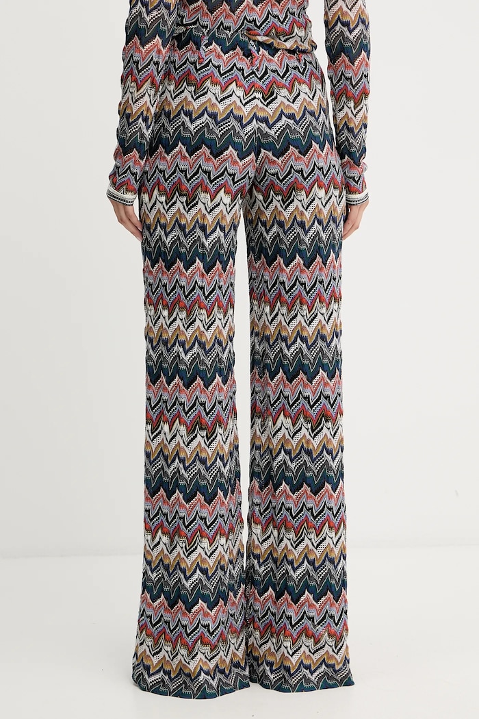 Odzież Missoni spodnie z wełną DS25WI0Q.BR012F fioletowy