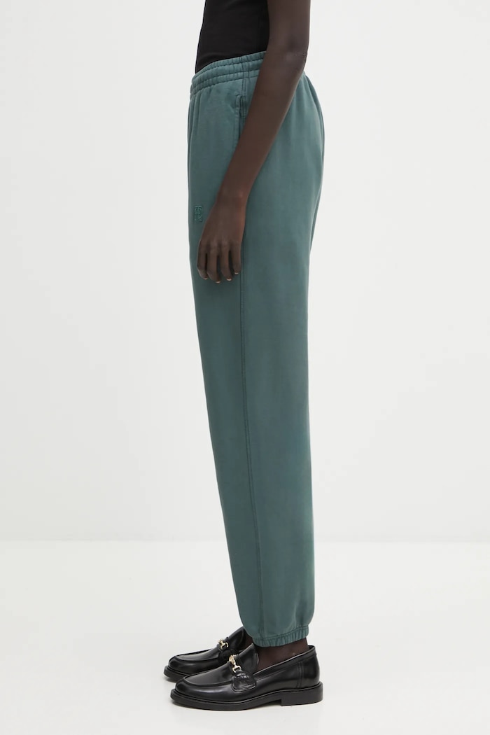 Anine Bing pantaloni de trening din bumbac karter A.03.11675 verde AW25