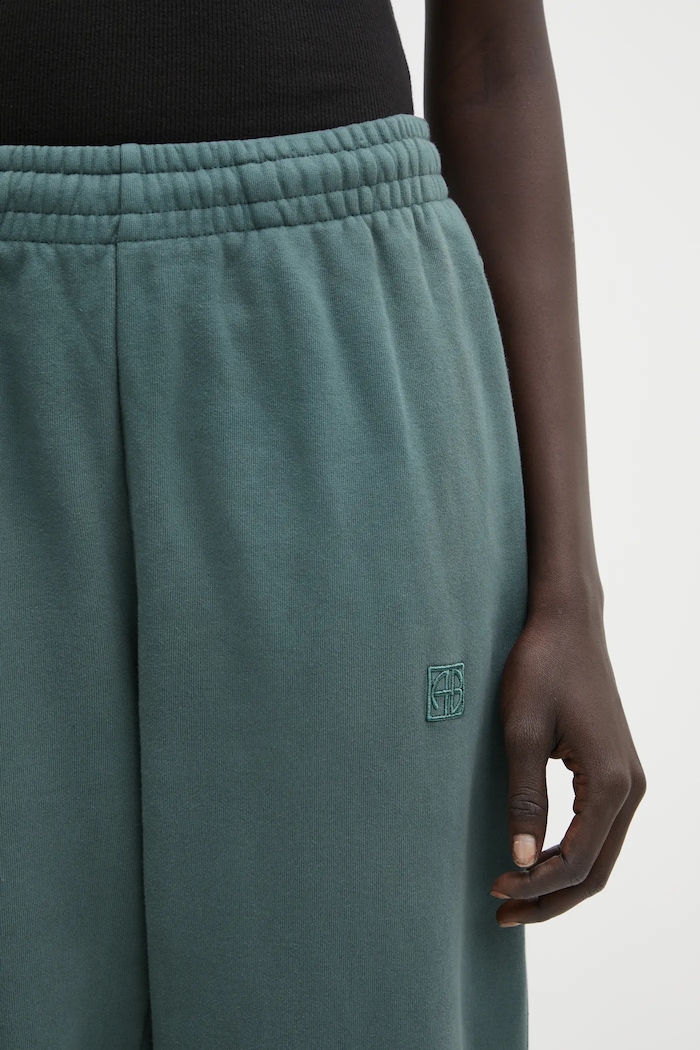 Anine Bing pantaloni de trening din bumbac karter verde A.03.11675