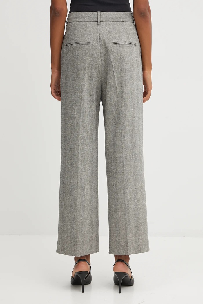 Clothing Anine Bing pants with added linen belen A.03.11218 gray